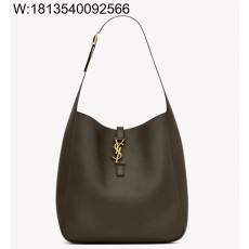 Pomegrante 생로랑 그레인 가죽 소재의 LE 5 A 7 소프트 라지백 753837 30*13*31cm 다크 올리브