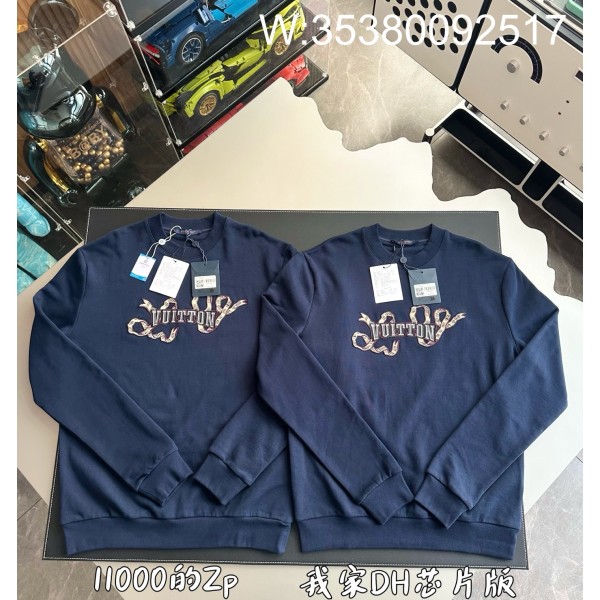 V공장 루이비통 자수 코튼 크루넥 나발 아카데미 맨투맨