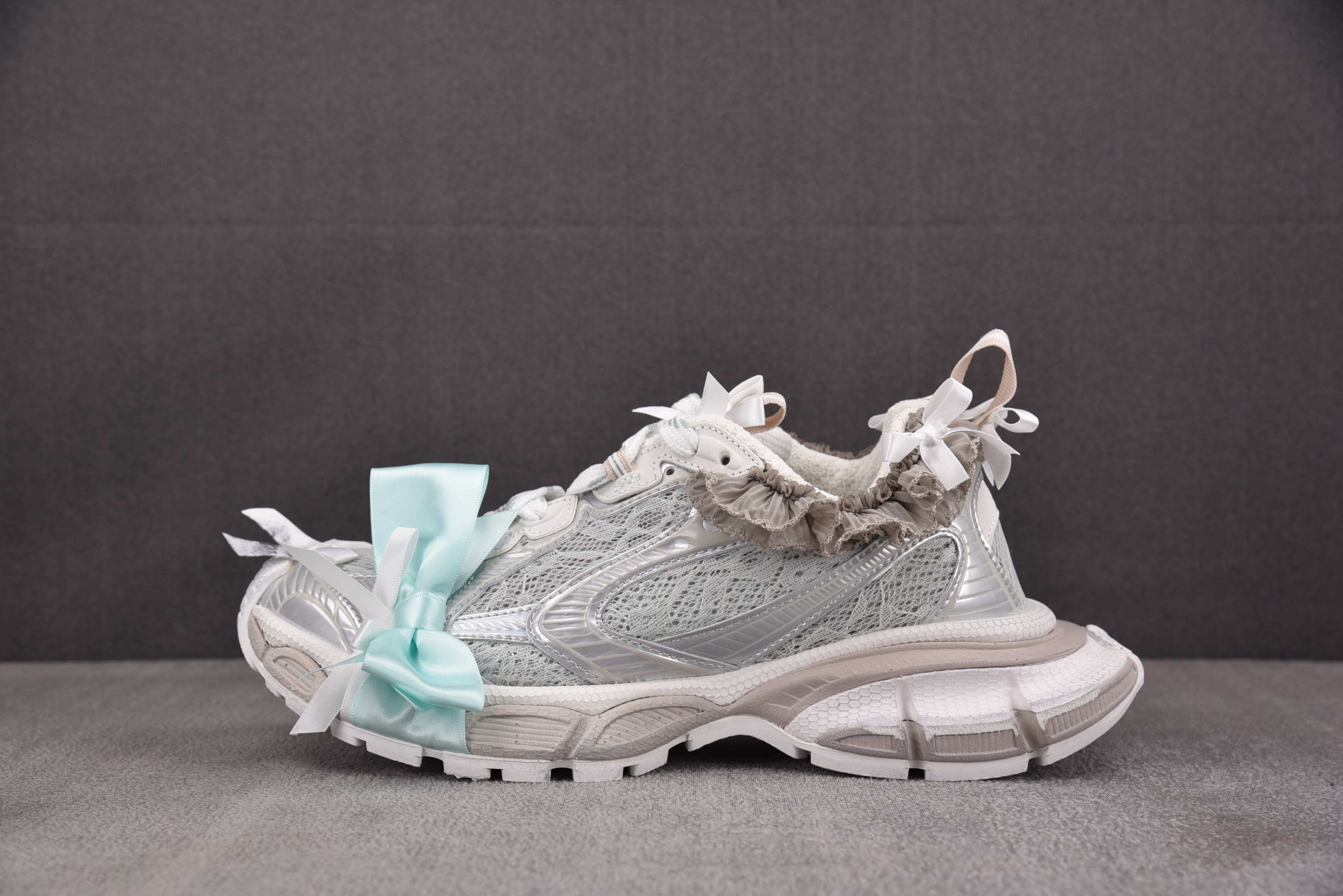 【VG】발렌시아가 3XL 데님 리본 화이트