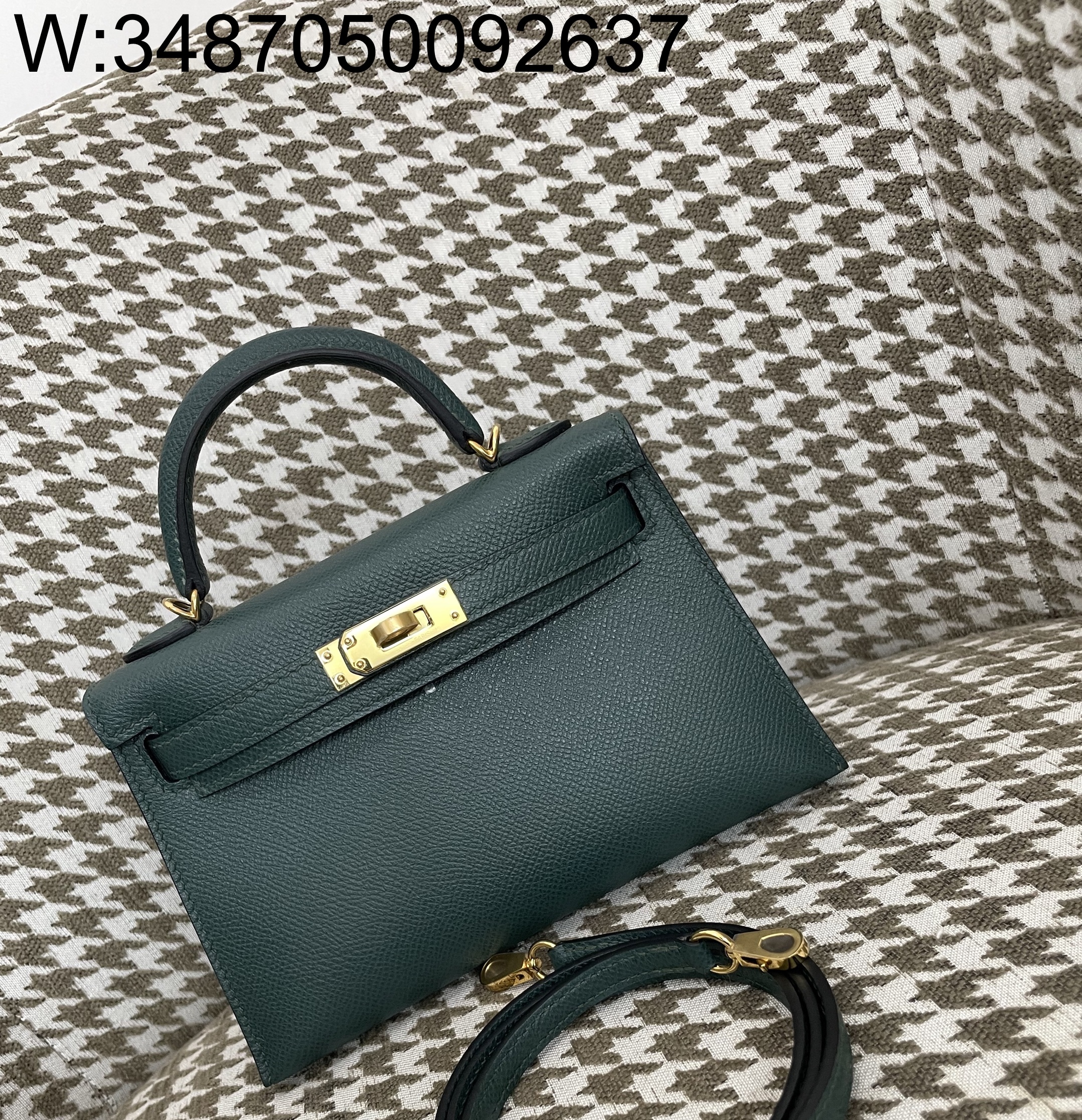 [장인의집] 에르메스 켈리 19 금장 흑록색 epsom