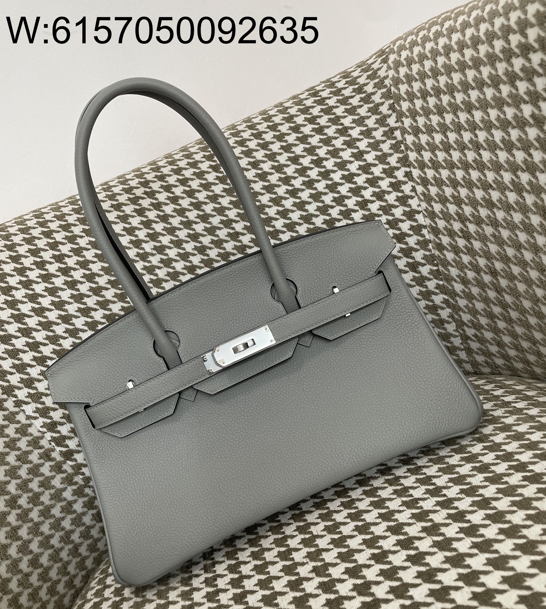 [장인의집] 에르메스 버킨 29 숄더 은장 회녹색 swift