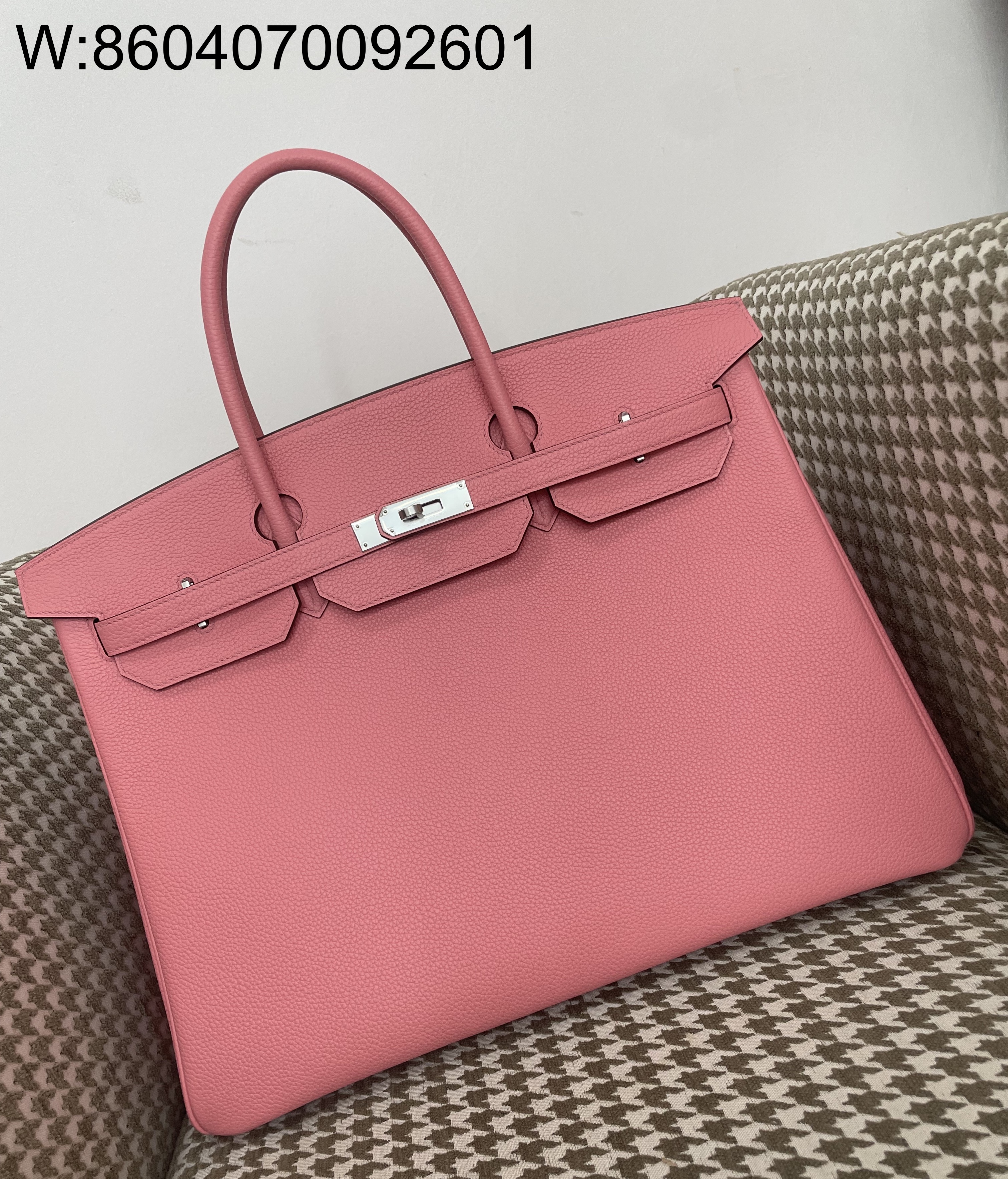 [장인의집] 에르메스 버킨 40 다크 핑크 은장 togo