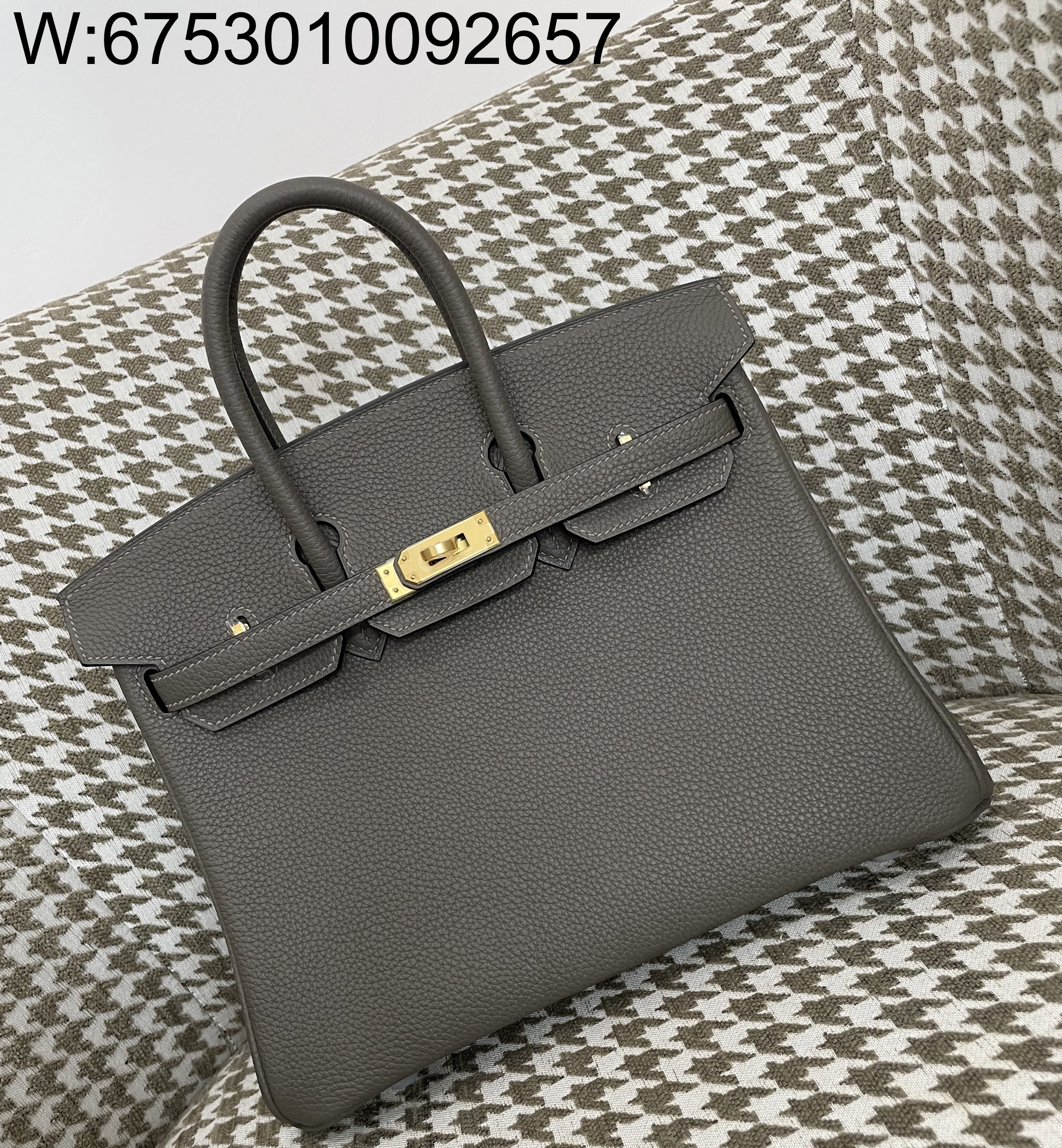 [장인의집] 에르메스 버킨 25 진회색 금장 togo