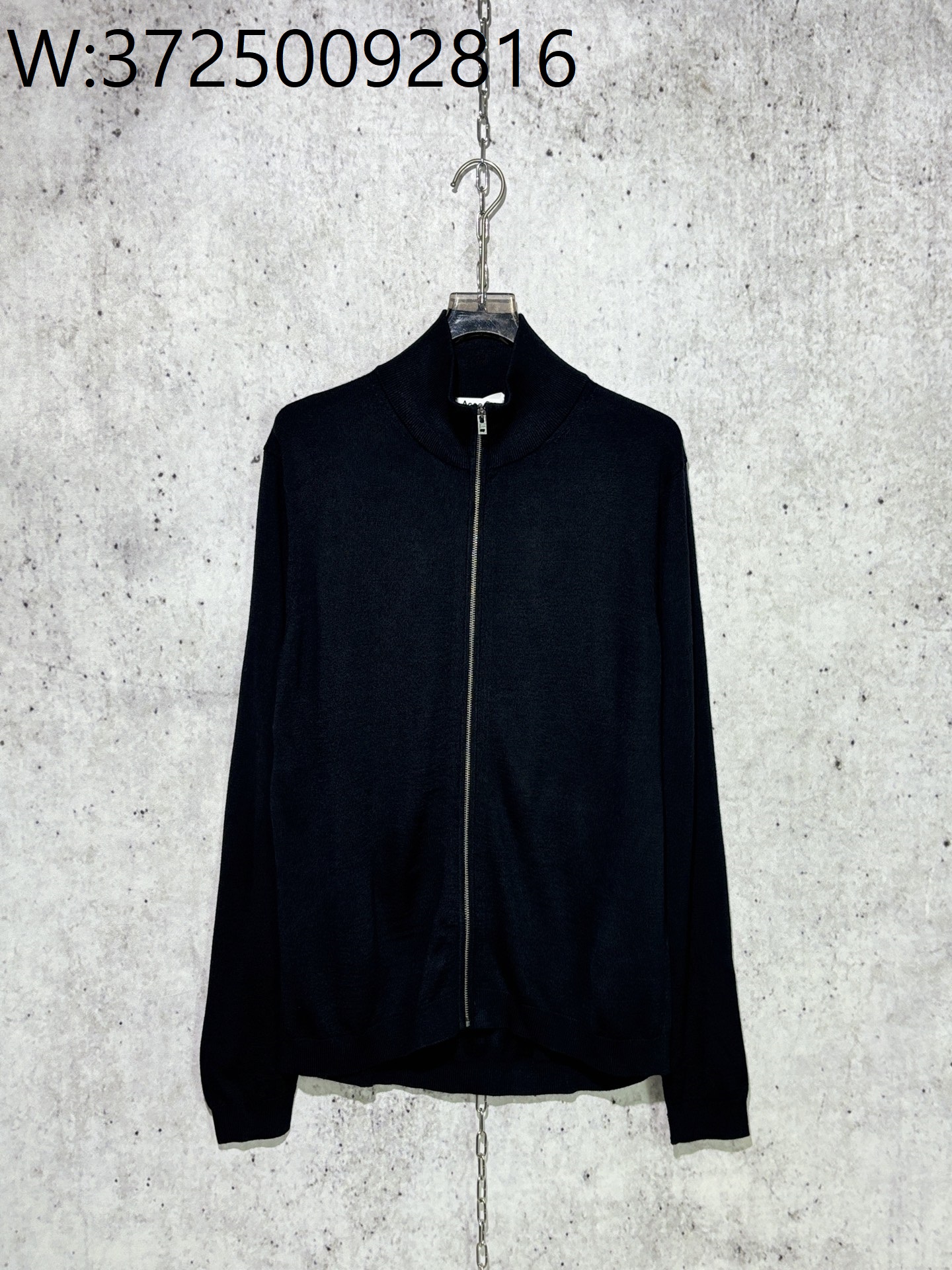 [사슬공장] 아크네 스튜디오 ACNE Studios 뒷면 나비매듭 자수 지퍼 가디건 블랙