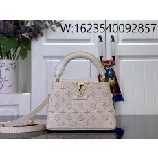 [88factory] 루이비통 카퓌신 미니 로고 자수 M48865 21*8*13.6cm 화이트