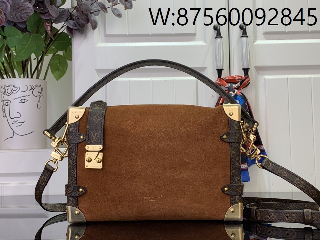 [88factory] 루이비통 사이드 트렁크 미디엄 M15072 16*8.5*23.5cm 브라운 스웨이드