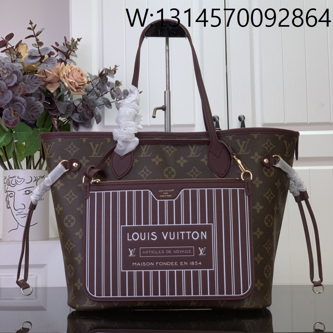[88factory] 루이비통 네버풀 인사이드 아웃 미디엄 M25664 31*28*14cm 대추색