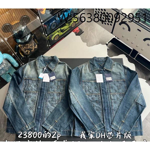 V공장 루이비통 빈티지 23SS 엠보로고 데님 자켓 인디고
