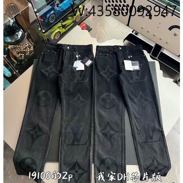 V공장 루이비통 모노그램 데님 팬츠 청바지 블랙 1AFY50
