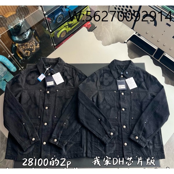 V공장 루이비통 모노그램 데님 자켓 블루종 블랙 1AFYCG
