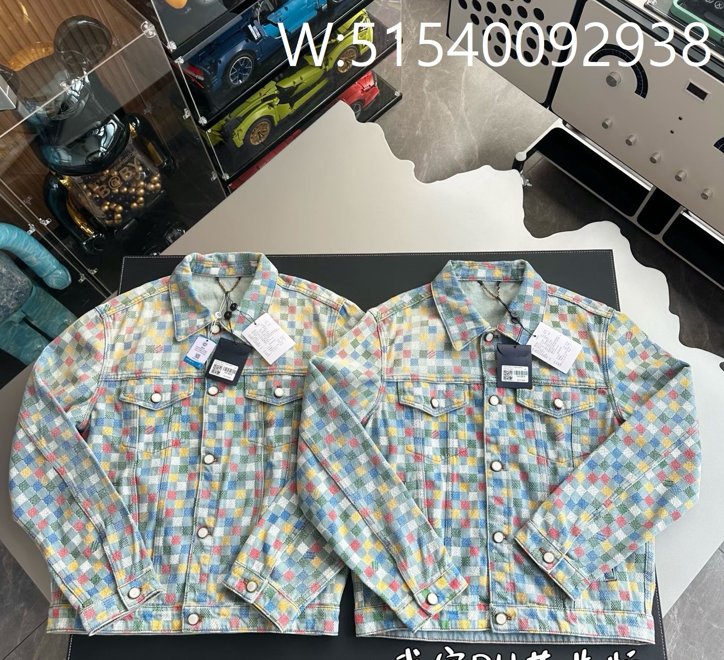 V공장 루이비통 다미에 트러커 데님 자켓