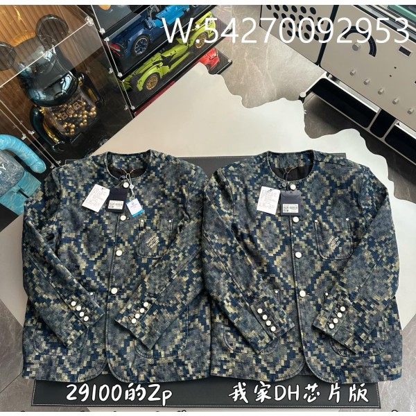 V공장 루이비통 그래픽 칼라리스 데님 재킷 뱀무늬 자켓 1AHBDC