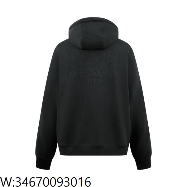 [잔디집2] 메종마르지엘라 뒷면 자수 후드집업 블랙