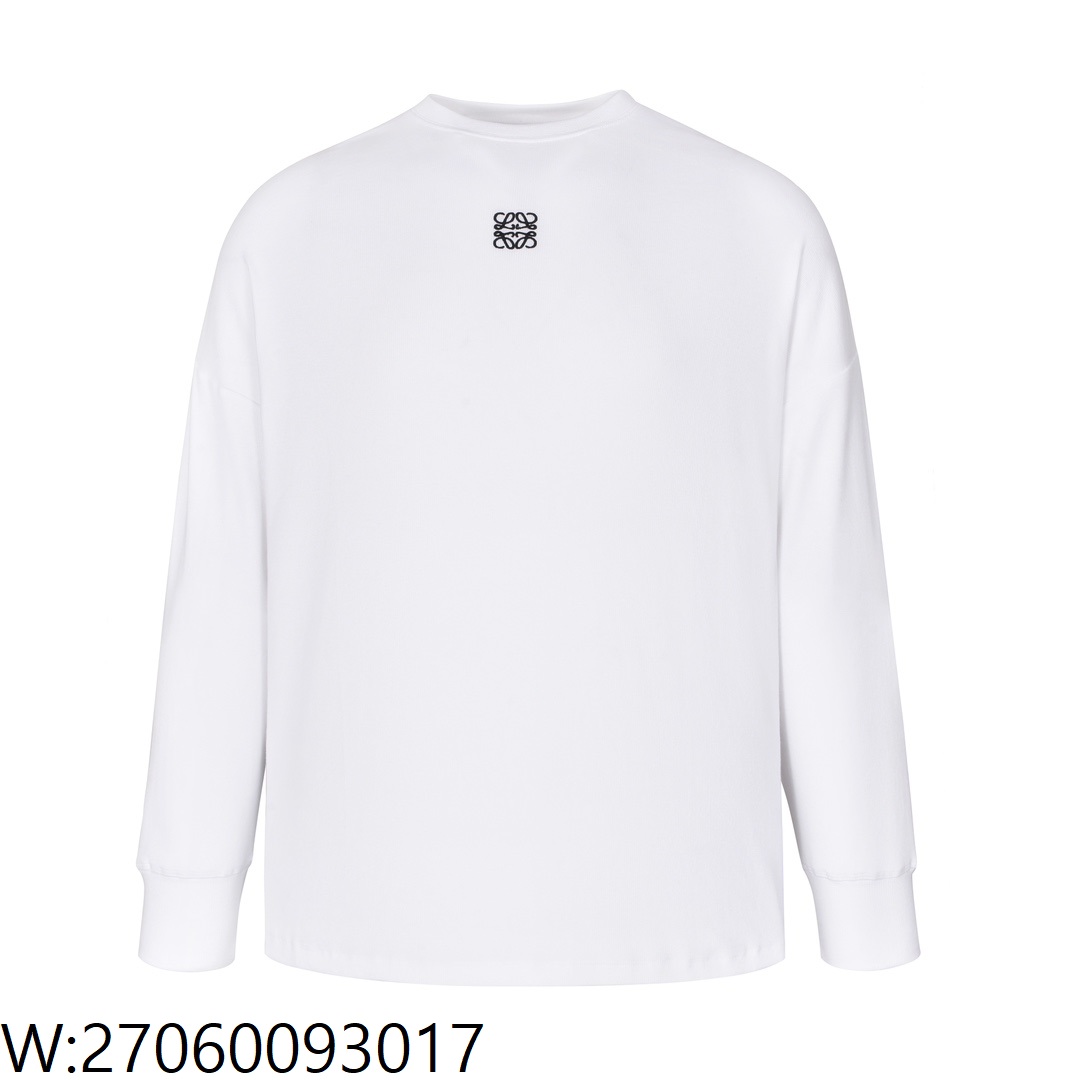 [잔디집2] 로에베 24SS 로고 자수 긴팔티 화이트