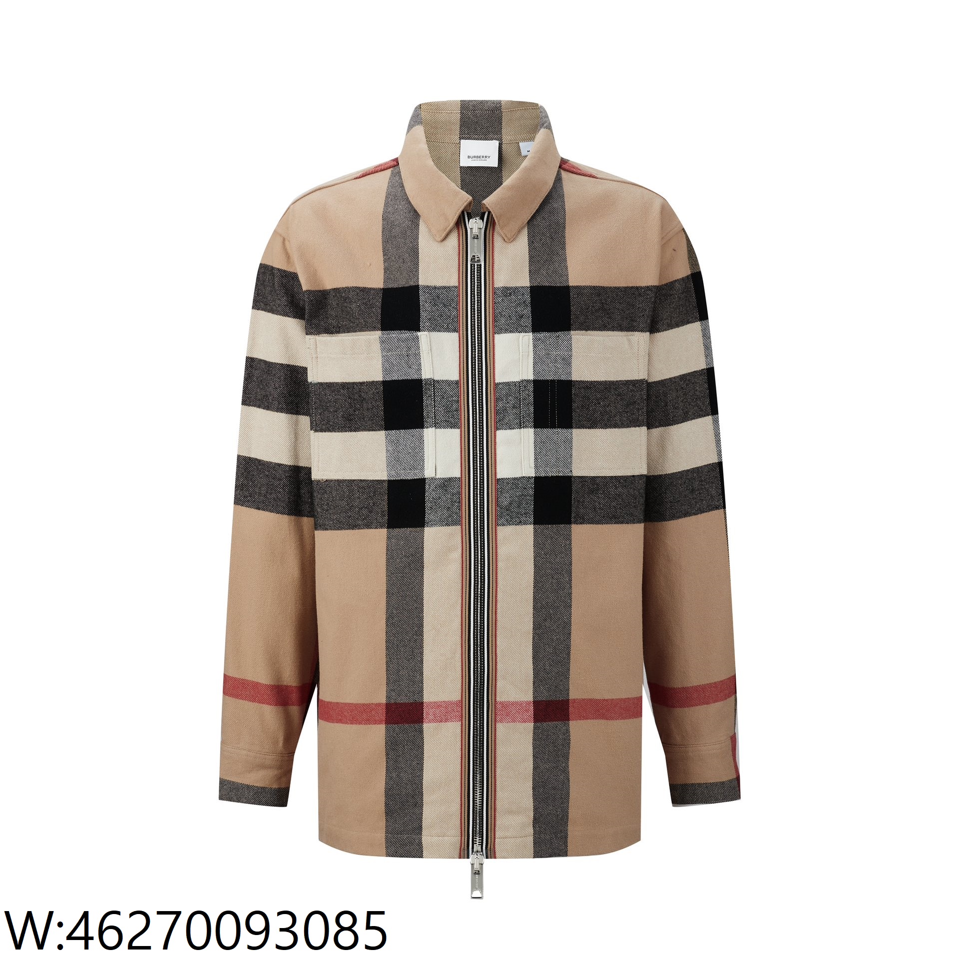 [잔디집2] 버버리 양털 체크 지퍼 자켓