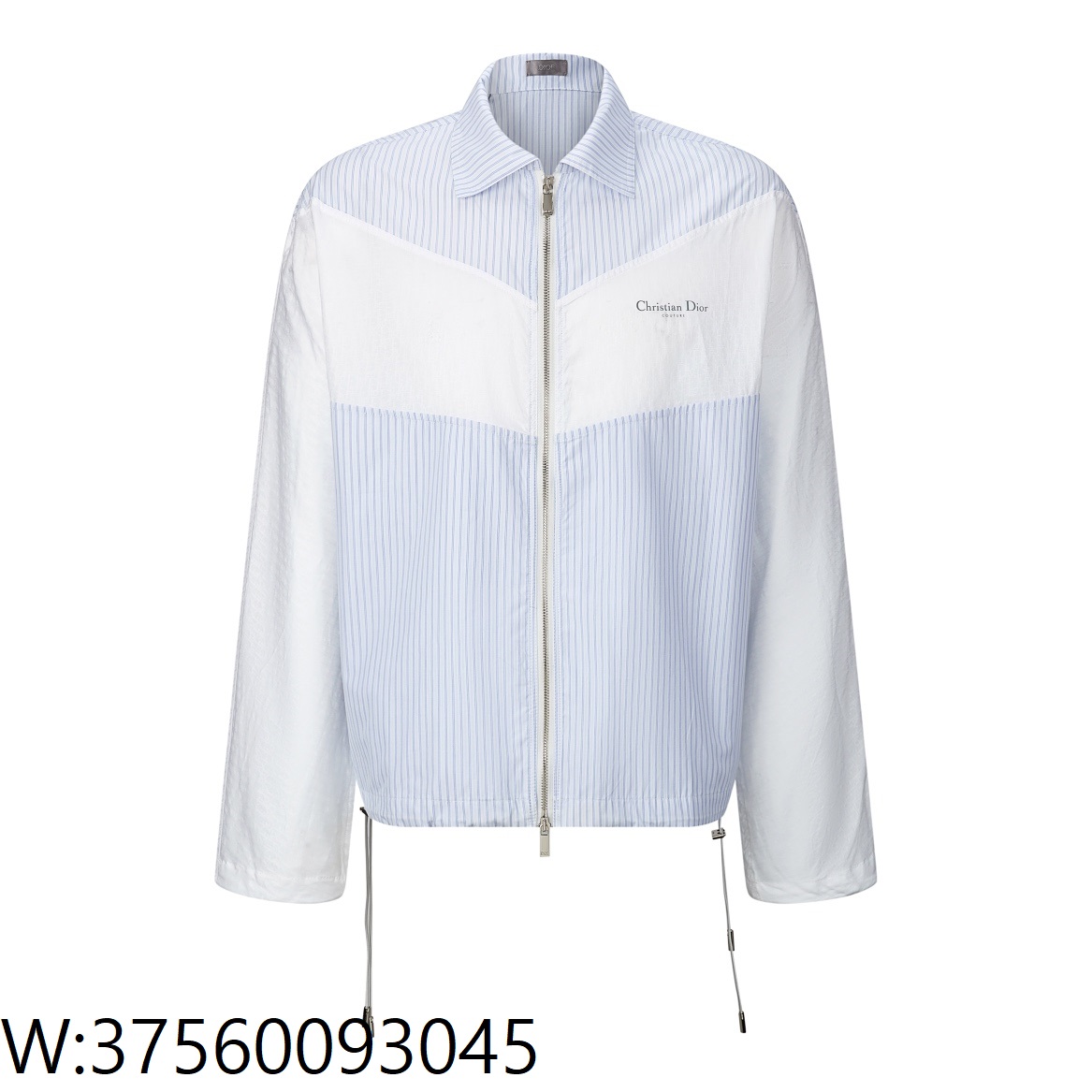 [잔디집2] 디올 블루 스트라이프 이음 얇은 자켓