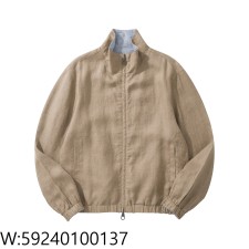 [흰] 로로 피아나 Loro Piana 아마 양면 양색 자켓