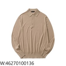 [흰] 로로 피아나 Loro Piana 양털 긴팔 카라티 / 긴팔티 / 폴로 / 폴로티 카키