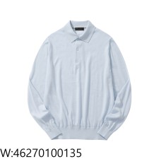 [흰] 로로 피아나 Loro Piana 양털 긴팔 카라티 / 긴팔티 / 폴로 / 폴로티 스카이 블루