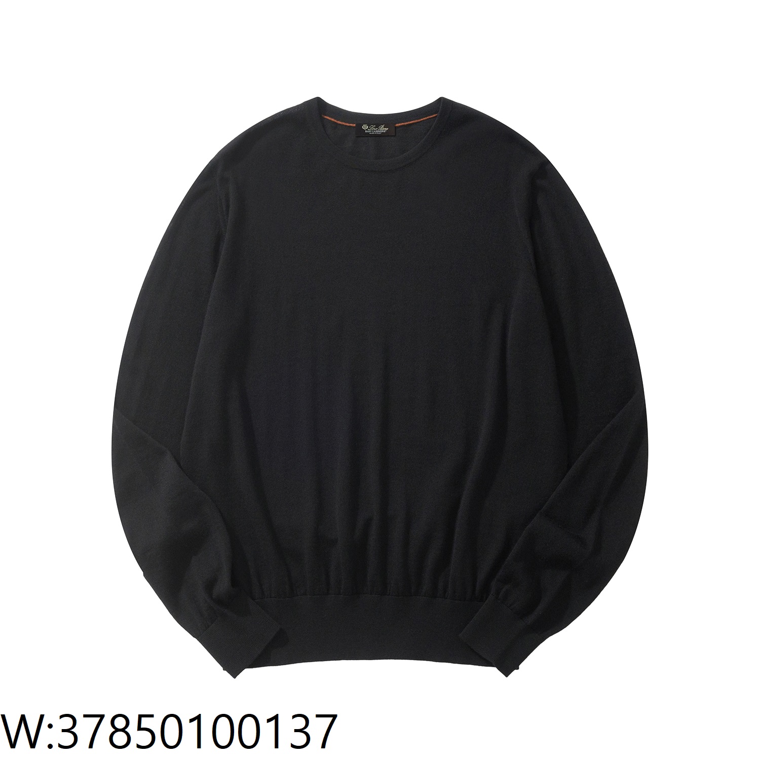 [흰] 로로 피아나 Loro Piana 순색 라운드넥 니트 블랙