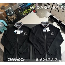 V공장 루이비통 멀티 컬러 LV 지퍼 니트 가디건 자켓 블랙
