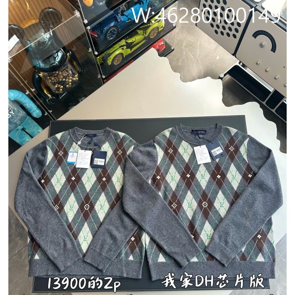 V공장 루이비통 아가일 크루넥 그...