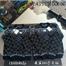 V공장 루이비통 LV 빈티지 프라워 자카드 니트 블랙