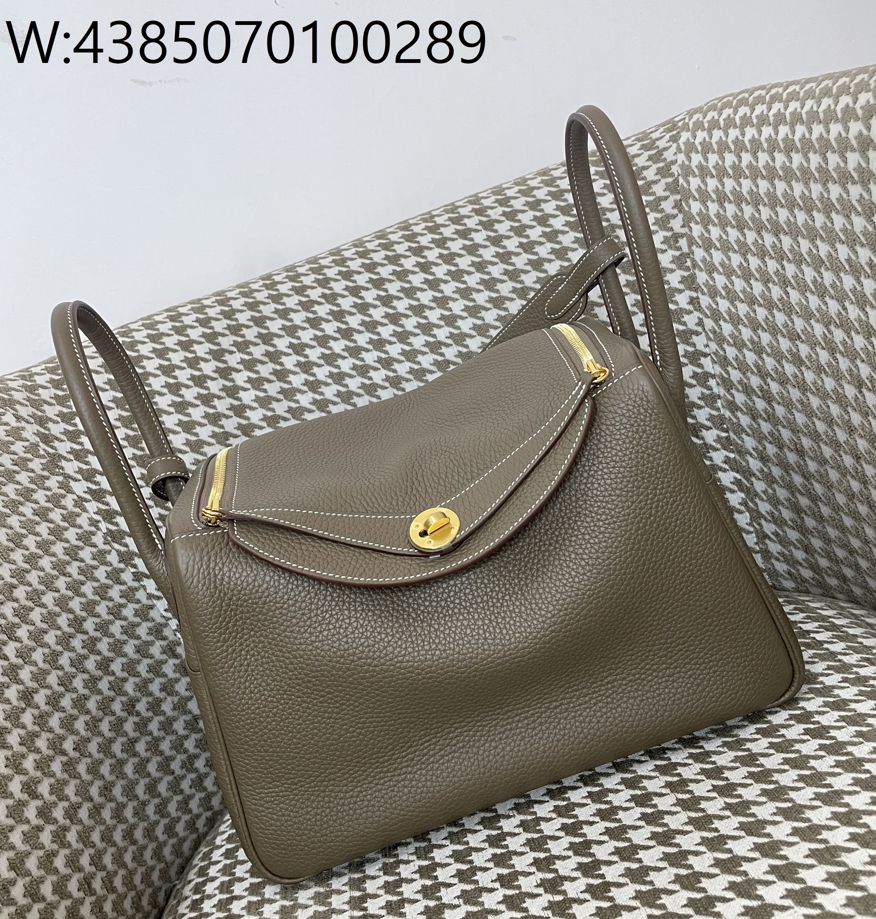 [장인의집] 에르메스 린디 30 금장 코끼리 회색 tc