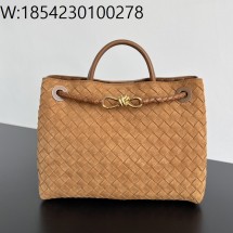 징 팩토리 보테가베네타 미디움 안디아모 743572 32.5*25*11cm 앰버 스웨이드