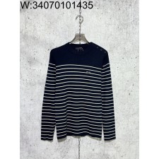 [사슬공장] 프라다 FW25 어깨 단추 스트라이프 니트