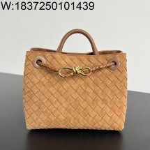 징 팩토리 보테가베네타 스몰 안디아모 743568 25*22*10.5cm 앰버 스웨이드