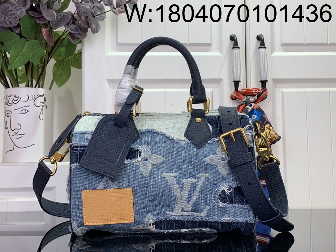 [88factory] 루이비통 스피디 반둘리에 25 데님 M15276 25*15*15cm
