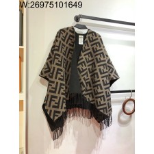 AGG 펜디 올 오버 FF로고 자카드 양면 배색 케이프 140*150cm