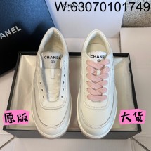 [DXJ] 샤넬 24SS 가죽 CC로고 순색 스니커즈 화이트