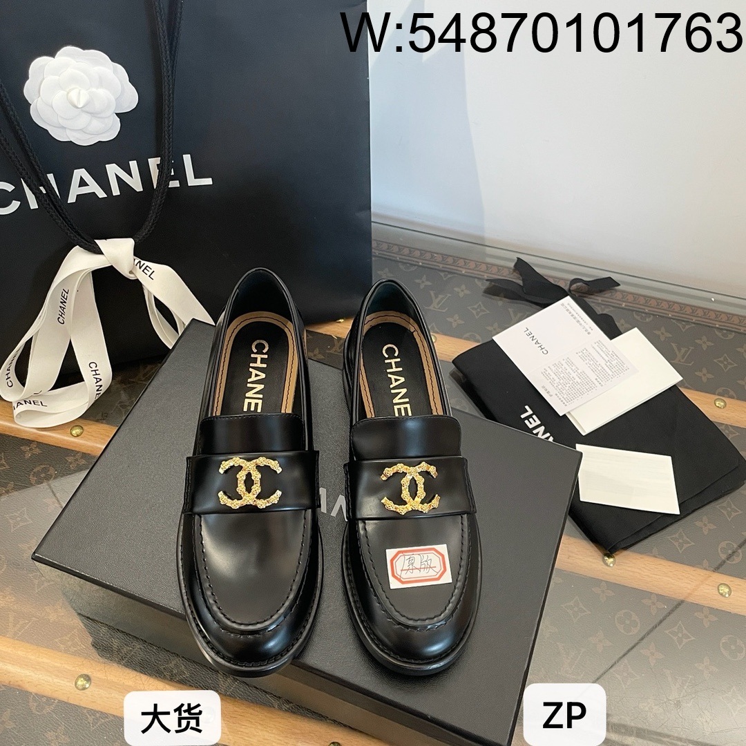 [DXJ] 샤넬 24SS 골드 프라워 CC로고 로퍼 블랙