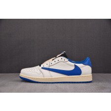 【FK】조던 1 x 트래비스 스캇 x 프라그먼트 레트로 로우 OG SP 세일 밀리터리 블루 DM7866-104