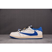 【LJR】조던 1 x 트래비스 스캇 x 프라그먼트 레트로 로우 OG SP 세일 밀리터리 블루DM7866-104