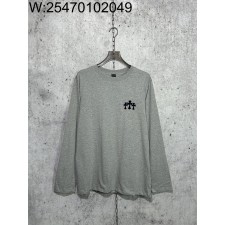 [사슬공장] 크롬하츠 FW25 검정 십자가 9분소매 긴팔티 그레이