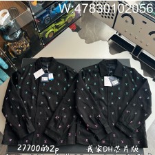 V공장 루이비통 그라데이션 올 오버 LV 자수 데님 자켓 블랙