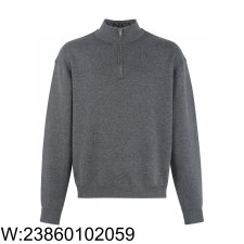 [잔디집2] 발렌시아가 옷깃 모노그램 반지퍼 니트 그레이