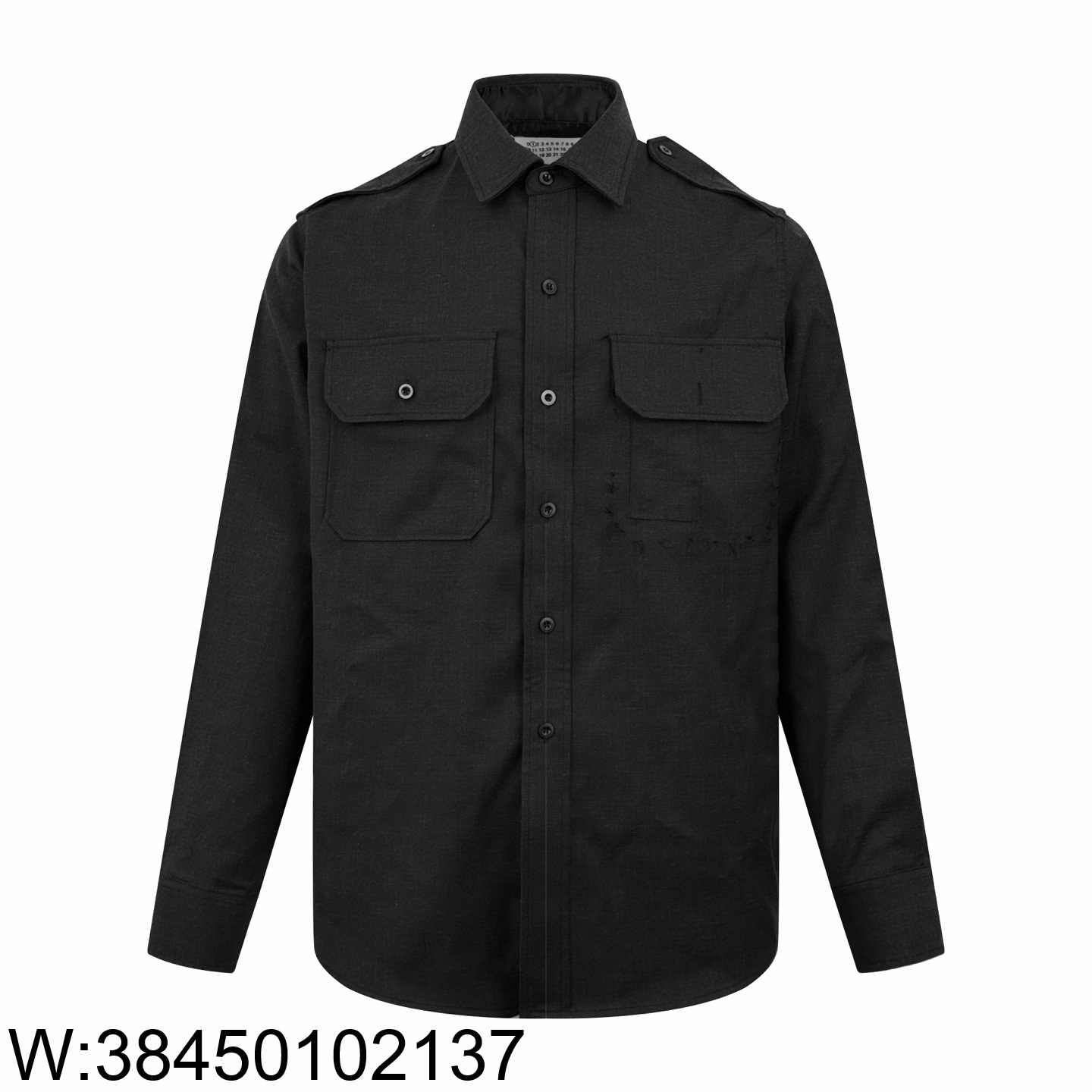 [잔디집2] 메종마르지엘라 대미지 포켓 카고 긴팔 셔츠 블랙