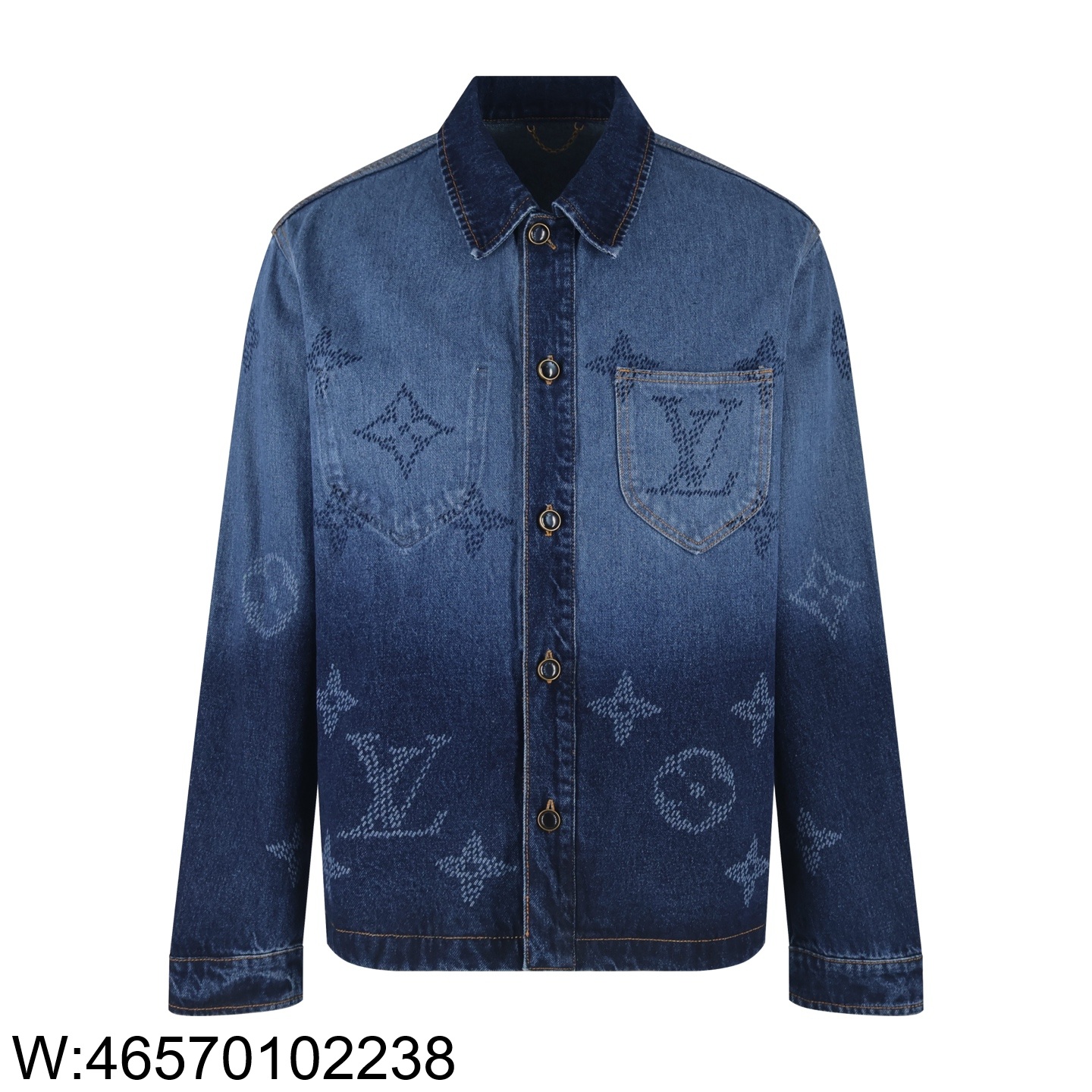 [잔디집2] 루이비통 점보 로고 그라데이션 데님 자켓 블루