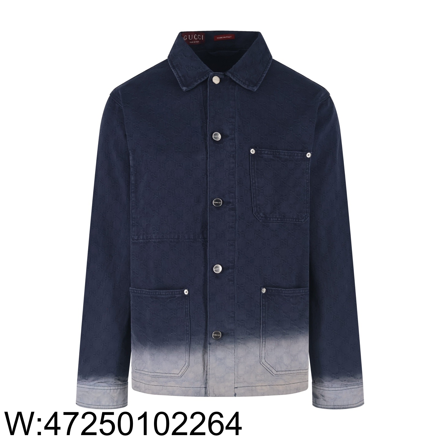 [잔디집2] 구찌 GG로고 그라데이션 멀티 포켓 데님 자켓