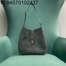 Pomegrante 생로랑 스웨이드 소재의 LE 5 A 7 소프트 스몰백 713938 22*9.5*21.5cm 그레이