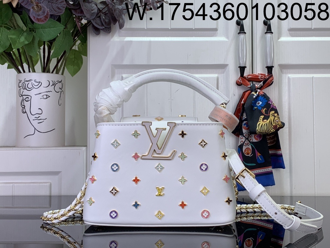 [88factory] 루이비통 LV x TM 카퓌신 미니 M14165 21*13.6*8cm 화이트