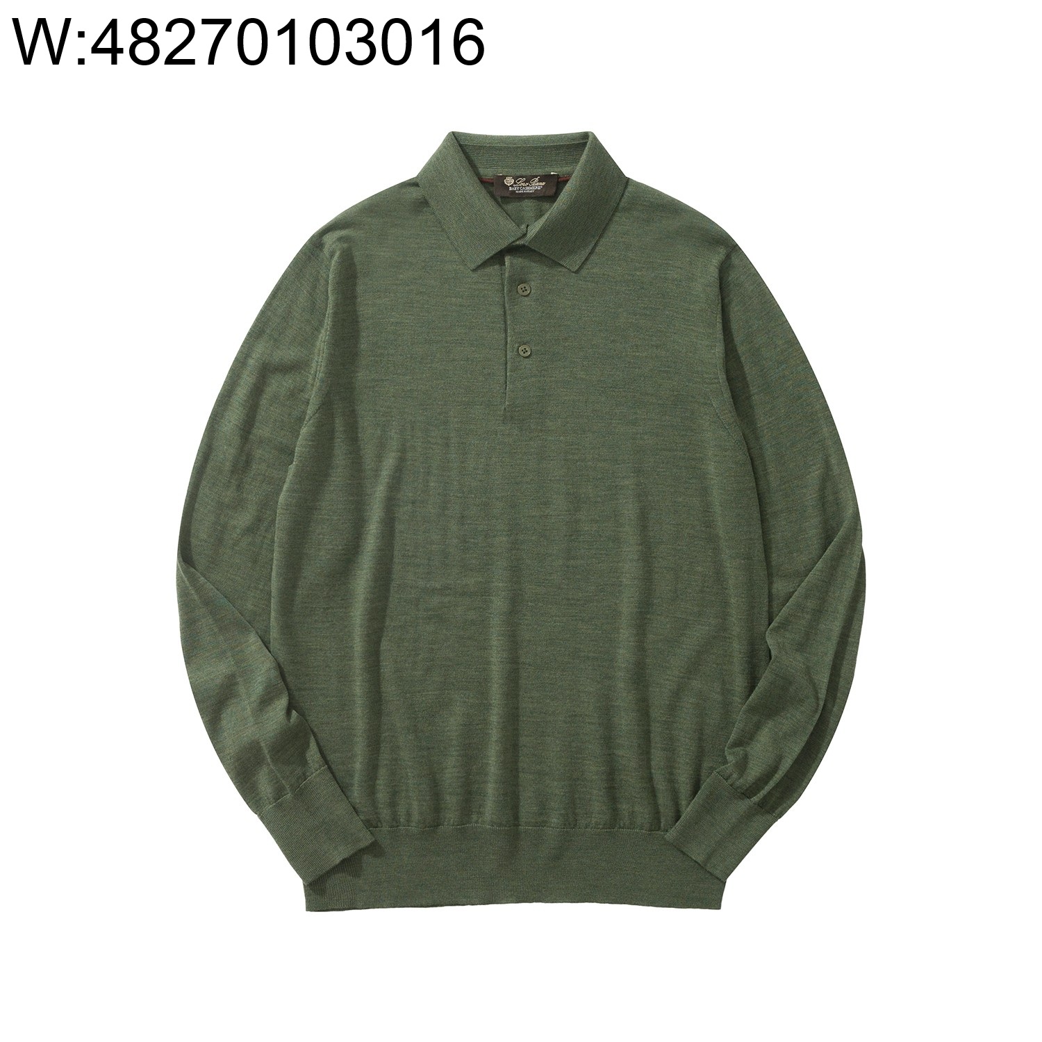 [흰] 로로 피아나 Loro Piana 양털 긴팔 카라티 / 긴팔티 / 폴로 / 폴로티 그린