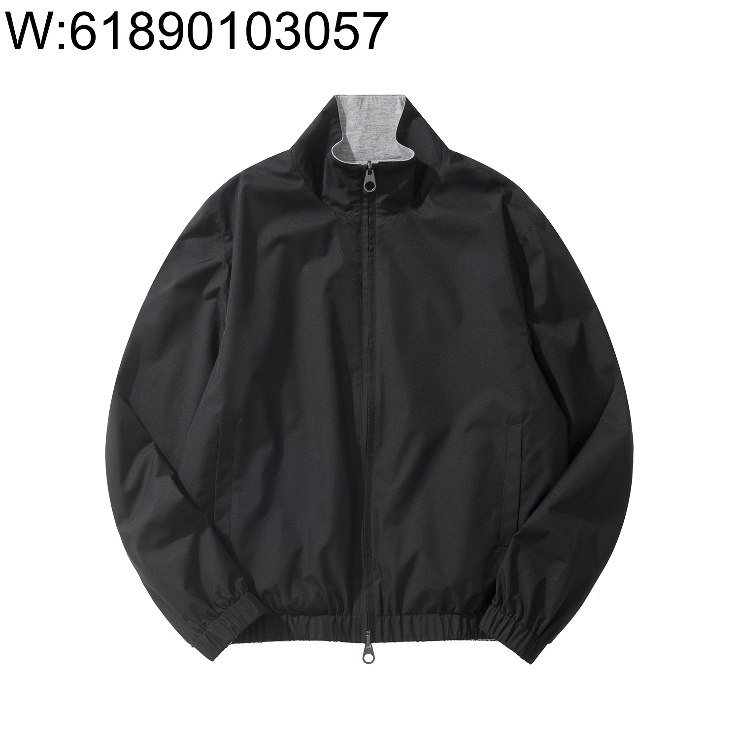 [흰] 로로 피아나 Windmate 리버시블 봄버자켓 양면 블랙 그레이