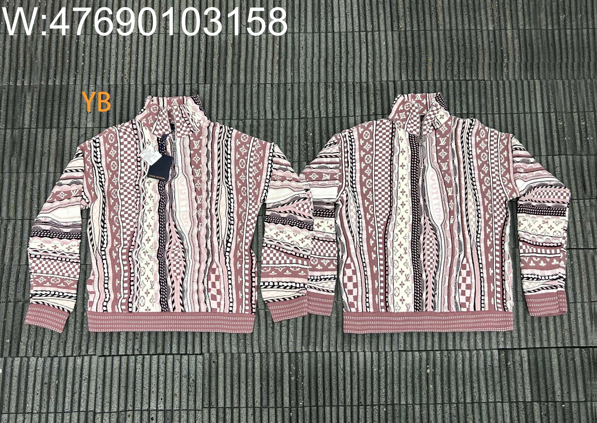 [CH공장] 루이비통 니고 FW25 반지퍼 자카드 니트