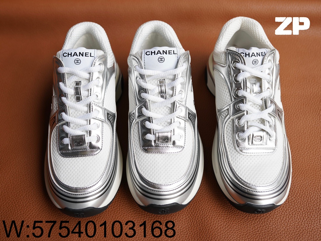 [LP공장] 샤넬 CC로고 테니스 스니커즈 화이트 실버