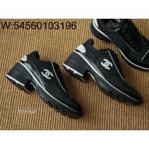 [LP공장] 샤넬 믹스드 파이버 샤이니 카프스킨 스웨이드 카프스킨 스니커즈 블랙